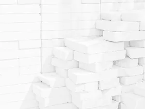 Pure White Bricks Wallpaper
