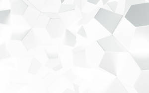 Pure White Geometric Wallpaper