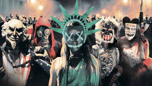 Purge Mask Election Year Mob Wallpaper
