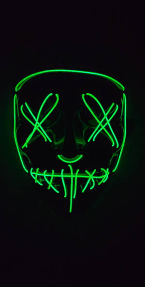 Purge Mask Neon Green Wallpaper