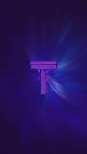 Purple Abstract Letter T Wallpaper