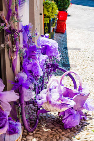 Purple Aesthetic Bicycle Decor