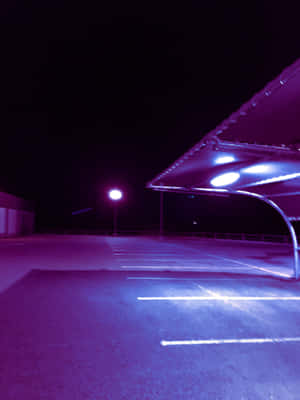 Purple Aesthetic Car Parking Lot Wallpaper