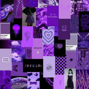 Purple Aesthetic Collage Gothic Fashion Wallpaper