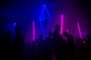 Purple Aesthetic Party Lights Wallpaper