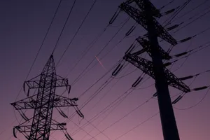 Purple Aesthetic Sky And Cable Wallpaper
