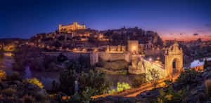 Purple Aesthetic Toledo Cathedral Wallpaper