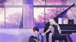 Purple Aesthetic Your Lie In April Wallpaper