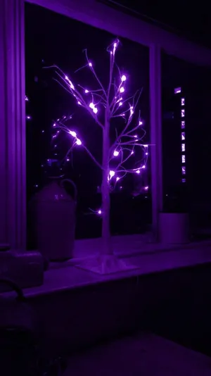 Purple And Black Aesthetic Christmas Tree Wallpaper