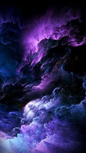 Purple And Black Aesthetic Thunderclouds Wallpaper