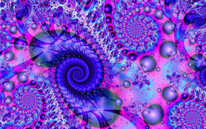 Purple And Pink Spiral Art Wallpaper