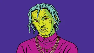 Purple And Pink Young Thug Wallpaper