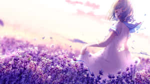 Purple Anime Lavender Girl Wallpaper