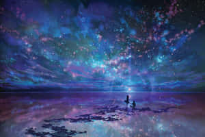 Purple Anime Magical Fantasy Wallpaper