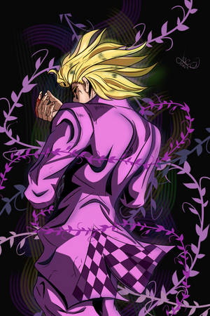 Purple Art Giorno Giovanna Wallpaper