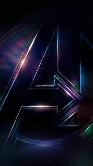 Purple Avengers Logo Marvel Phone Wallpaper