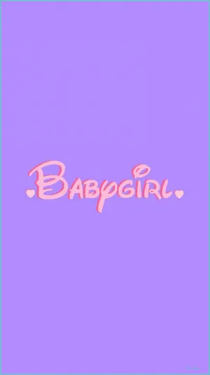 Purple Baddie Baby Girl Caligraphy Wallpaper