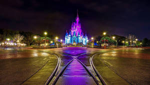 Purple Castle Walt Disney World Desktop Wallpaper