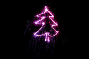 Purple Christmas Lights Tree Wallpaper