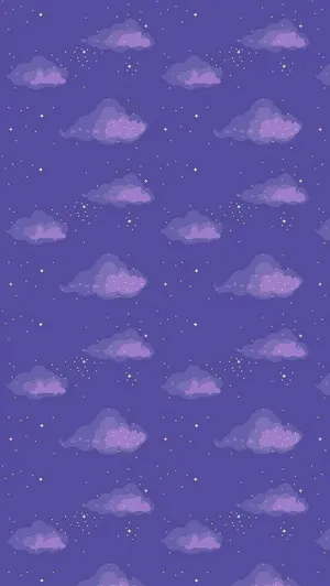 Purple Clouds Pattern Wallpaper