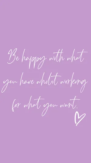 Purple Cute Positive Quotes Wallpaper