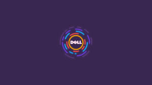 Purple Dell Logo Minimalism Wallpaper