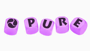 Purple Dice Spelling Pure Wallpaper
