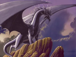 Purple Dragon On The Hill Wallpaper