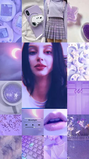 Purple E-girl Aesthetic Wallpaper