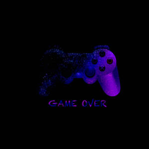 Purple Gaming Game Over Console Art Wallpaper