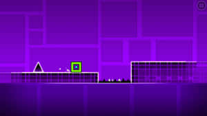 Purple Geometry Dash Level Wallpaper