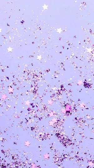 Purple Glitter And Stars Preppy Pfp Wallpaper