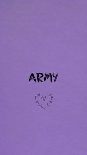 Purple Heart Bts Army Girl Wallpaper