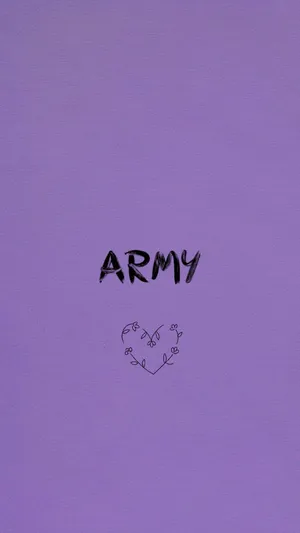 Purple Heart Bts Army Girl Wallpaper