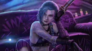 Purple Jinx Desktop Wallpaper