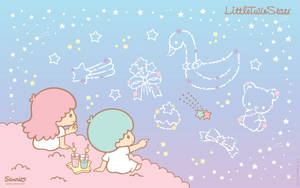 Purple Little Twins Stars Sanrio Wallpaper