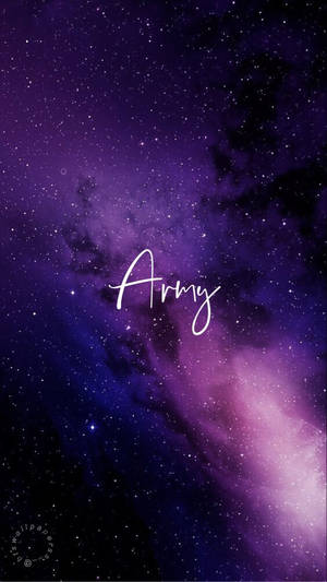 Purple Milky Way Bts Army Girl Wallpaper