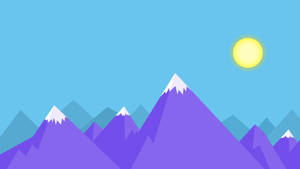 Purple Mountains Material Design Wallpaper