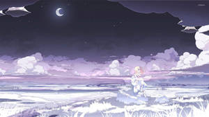 Purple Night Sky Nightcore Wallpaper