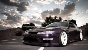 Purple Nissan Silvia S14 Wallpaper