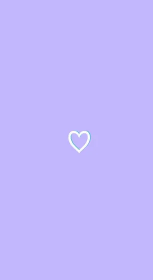 Purple Pastel Aesthetic Heart Icon Wallpaper