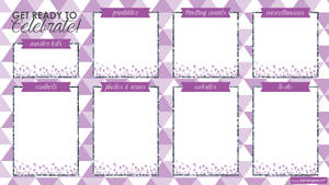 Purple Pattern Desktop Organizer Wallpaper