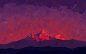 Purple Red Mountain Wallpaper