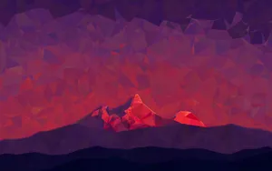 Purple Red Mountain Wallpaper