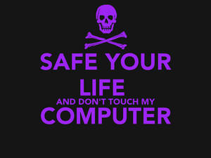 Purple Screen Skull Wallpaper