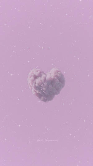 Purple Smoke Aesthetic Heart Wallpaper