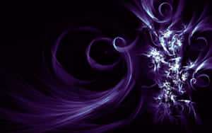 Purple Swirls On A Black Background Wallpaper