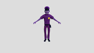 Purple Uniform Character Illustration Wallpaper