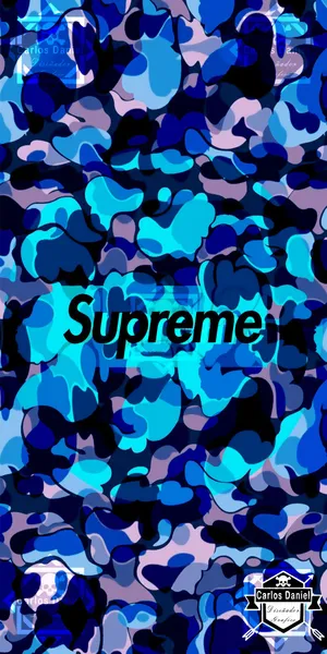 Put On Some Blue Bape Camo Wallpaper