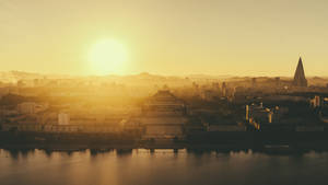 Pyongyang City During Sunset Wallpaper